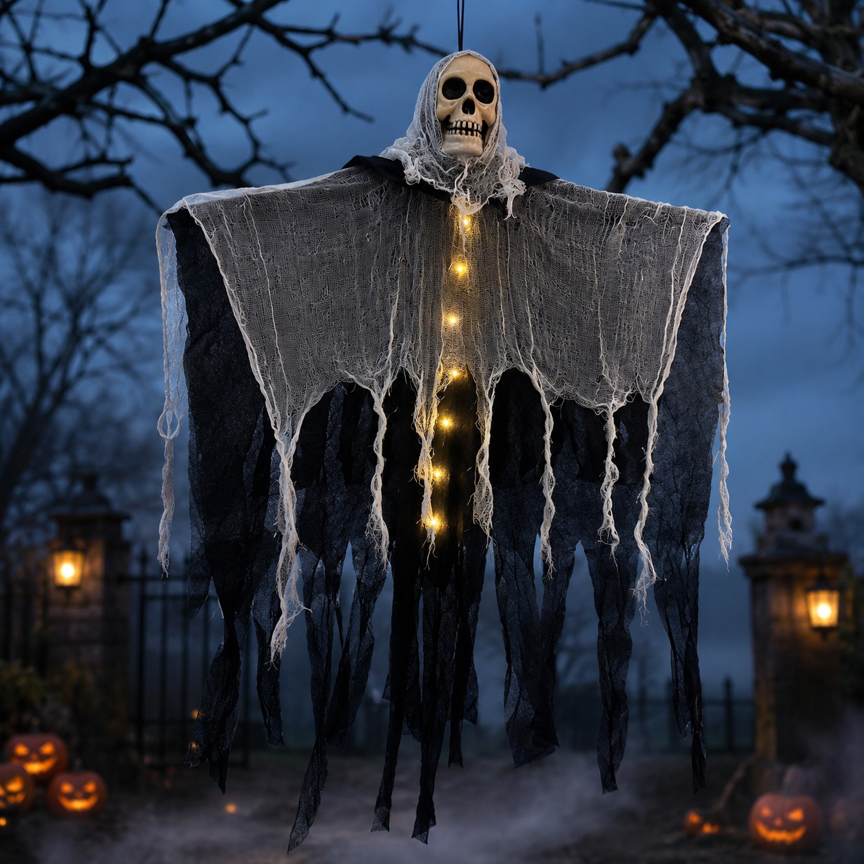 LED Skeleton Ghost Halloween Decoration for Outdoor Gardens