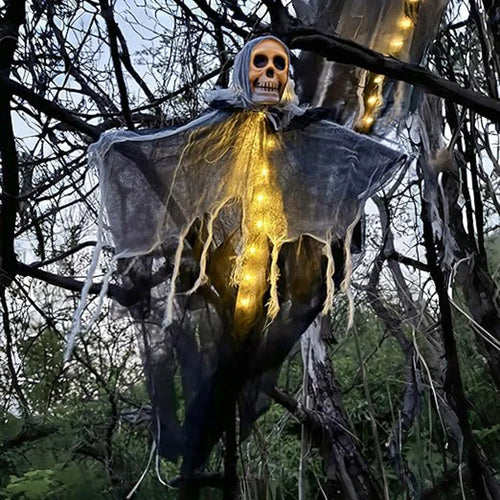 Halloween Skeleton Ghost Decoration Ghost with LED Halloween decoration LED String Lights for Outdoor Use in Gardens